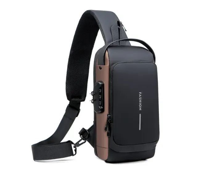Chest Bag Multifunction Crossbody Sport Running Travel Sling Pack Anti Theft USB Charge Shoulder Messenger Pack Luxury Brand Men