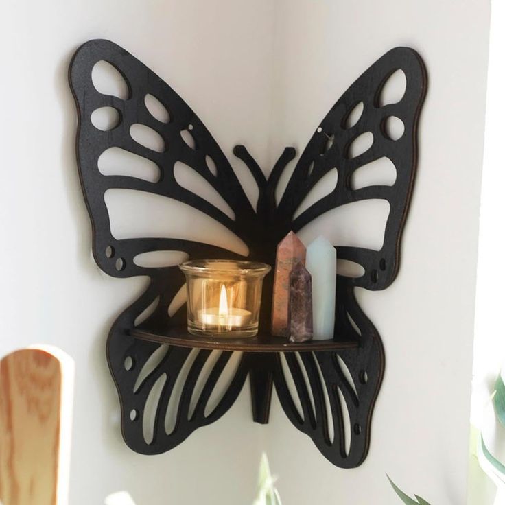 DECORATIVE BUTTERFLY WALL SHELF