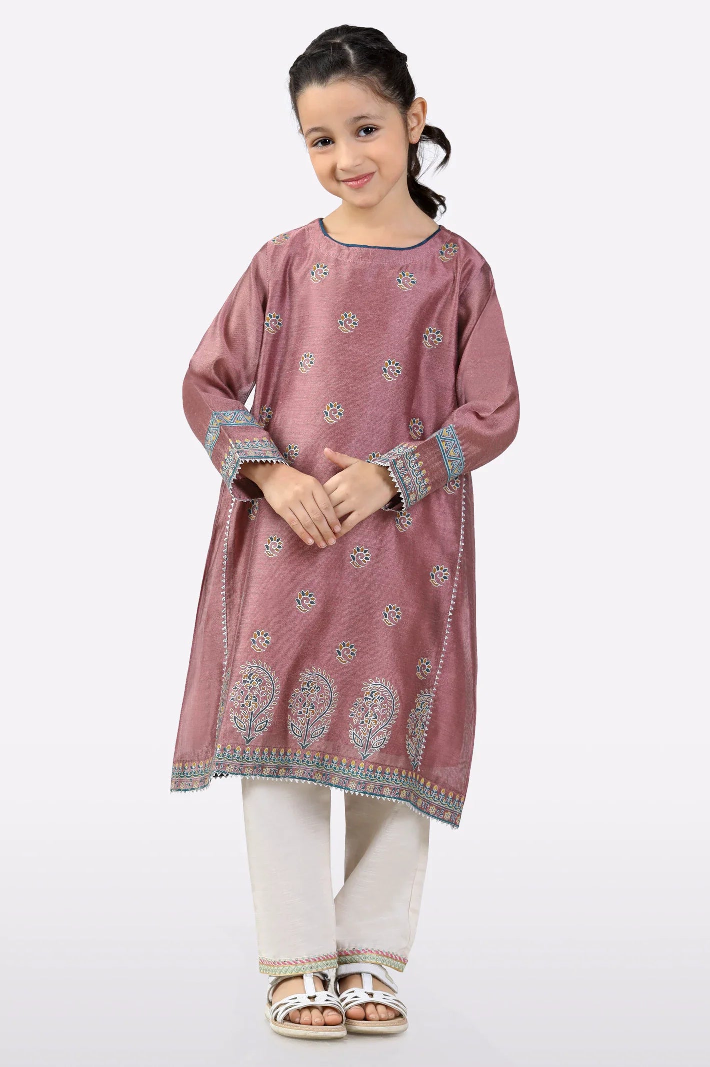 Block Printed Girls Kurti