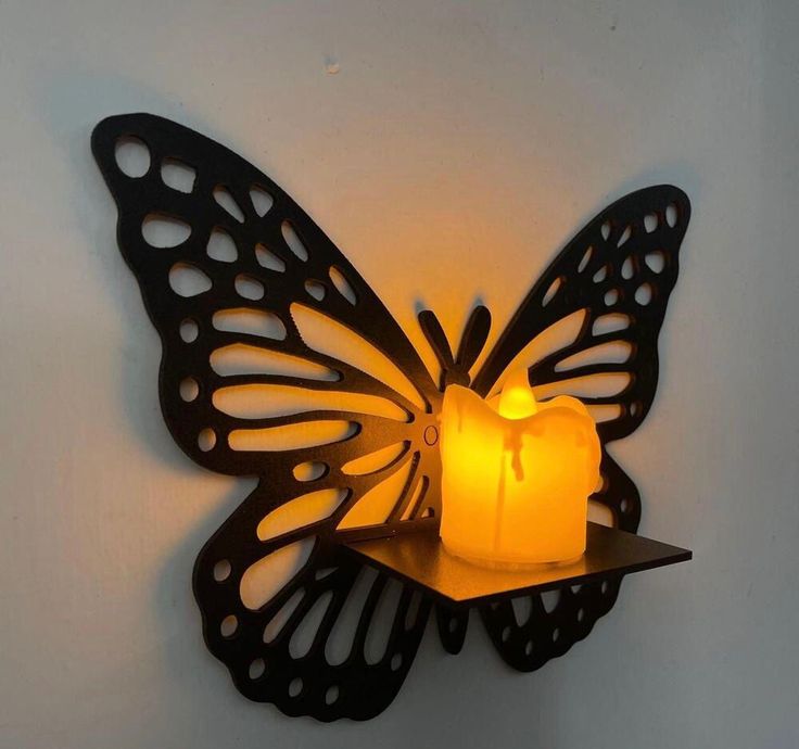 DECORATIVE BUTTERFLY WALL SHELF